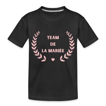 Roségold Braut Team - Brautgeschenk - Kinder Premium Bio T-Shirt - Schwarz - Vorne