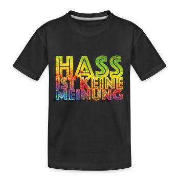 La haine n’est pas une opinion - T-shirt bio Premium Enfant - noir - Devant