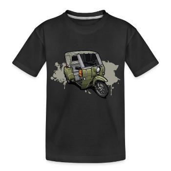 Duo DDR Dreirad - Illustration - Kinder Premium Bio T-Shirt - Schwarz - Vorne