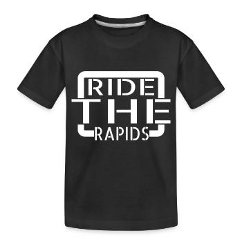 Heart-Pounding Excitement River Adventure - Kids' Premium Organic T-Shirt - black - Front