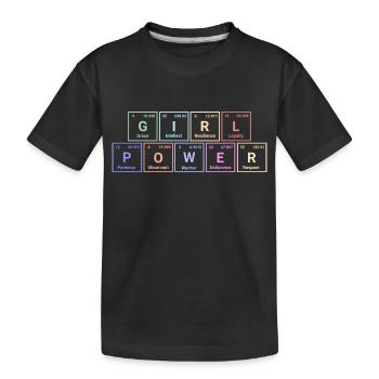 Girl power - Empowerment Elements Periodic Table - Kids' Premium Organic T-Shirt - black - Front