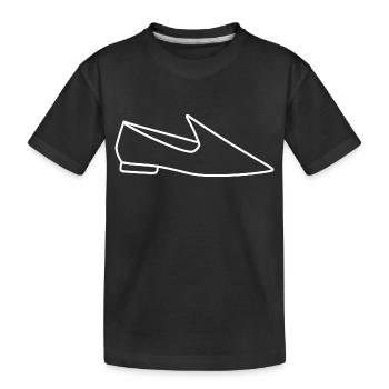Hausschuhe Humor - Kinder Premium Bio T-Shirt - Schwarz - Vorne