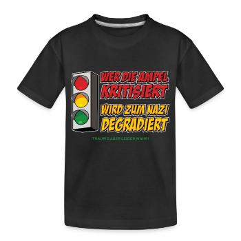 Qui critique le feu tricolore - T-shirt bio Premium Enfant - noir - Devant