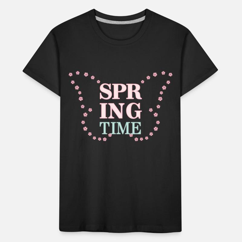 Spring Time - Spring is here! Kids' Premium Organic T-Shirt