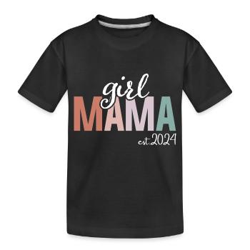 Girl Mama Est 2023 Fille Maman À Être Cadeaux Nouvelle Maman - T-shirt bio Premium Enfant - noir - Devant