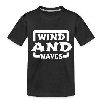 windsurfing present windsurfing tricks - Kinder Premium Bio T-Shirt - Schwarz - Vorne