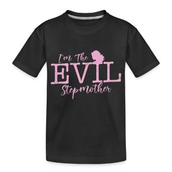 Je suis la belle-mère maléfique Bonus Adoption de maman - T-shirt bio Premium Enfant - noir - Devant