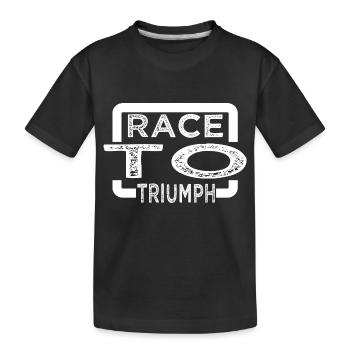 thrilling experiences horse racing tracks - Kinder Premium Bio T-Shirt - Schwarz - Vorne