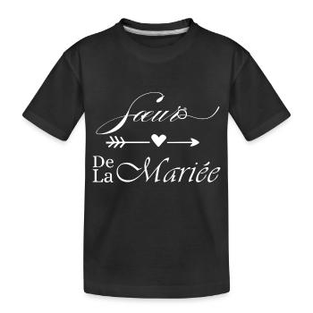 Sœur de la mariée - T-shirt bio Premium Enfant - noir - Devant