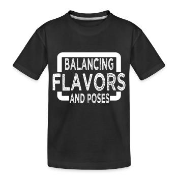 blogs culinaires idée cadeau drôle acrobalance foodie - T-shirt bio Premium Enfant - noir - Devant