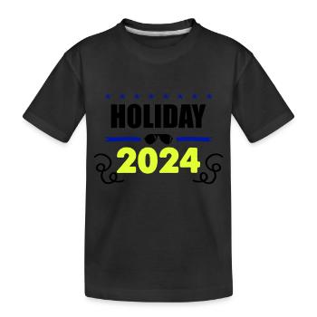 holiday 2024 - Kinder Premium Bio T-Shirt - Schwarz - Vorne