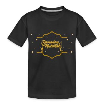 Ramadan Mubarak Golden Blessings - Kinder Premium Bio T-Shirt - Schwarz - Vorne