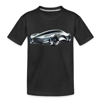 futuristic car - Kids' Premium Organic T-Shirt - black - Front