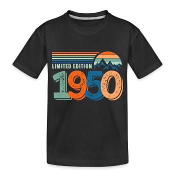 Limitierte Auflage 1950 - Kinder Premium Bio T-Shirt - Schwarz - Vorne