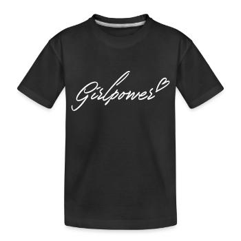 Girl power - Kids' Premium Organic T-Shirt - black - Front