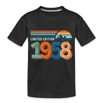 Limitierte Auflage 1958 - Kinder Premium Bio T-Shirt - Schwarz - Vorne