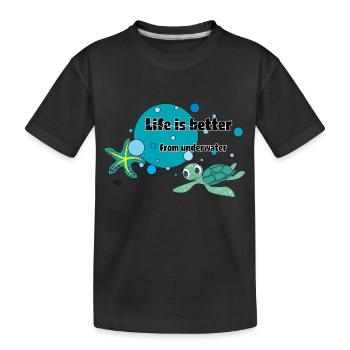 Life1 - Kinder Premium Bio T-Shirt - Schwarz - Vorne