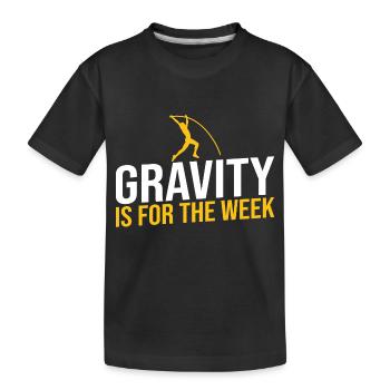Stabhochspringer-Geschenk - Kinder Premium Bio T-Shirt - Schwarz - Vorne