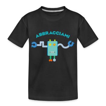 Hug me - Kids' Premium Organic T-Shirt - black - Front