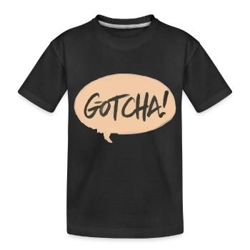 GOTCHA - Kinder Premium Bio T-Shirt - Schwarz - Vorne