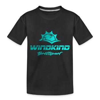 Surfen - Kinder Premium Bio T-Shirt - Schwarz - Vorne