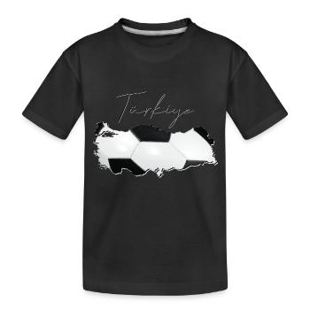 Turquie Türkiye Carte encadrée Real Football TR - T-shirt bio Premium Enfant - noir - Devant