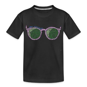 Laby Sonnenbrille 2 - Kinder Premium Bio T-Shirt - Schwarz - Vorne