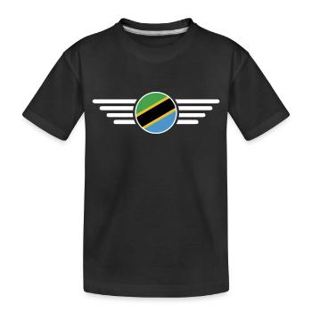 J’aime la Tanzanie, T-Shirt Design Style Élégance - T-shirt bio Premium Enfant - noir - Devant