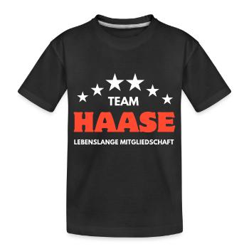 Team Haase - Kinder Premium Bio T-Shirt - Schwarz - Vorne