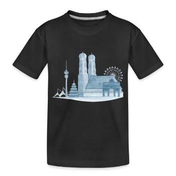Le cadeau pour Munich et les amoureux de Munich - T-shirt bio Premium Enfant - noir - Devant
