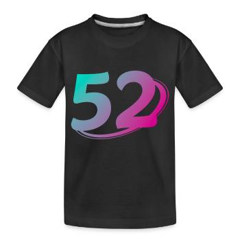 Nummer 52 mehrfarbig - Kinder Premium Bio T-Shirt - Schwarz - Vorne