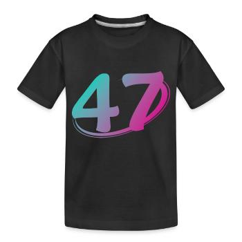 Nummer 47 mehrfarbig - Kinder Premium Bio T-Shirt - Schwarz - Vorne