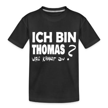 Gift for Thomas - Kids' Premium Organic T-Shirt - black - Front