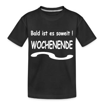 Wochenende - Kinder Premium Bio T-Shirt - Schwarz - Vorne