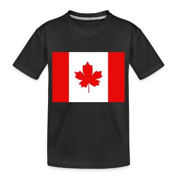 Kanada Flagge - Kinder Premium Bio T-Shirt - Schwarz - Vorne