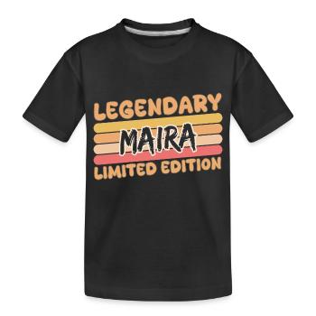 Name Maira - Kids' Premium Organic T-Shirt - black - Front