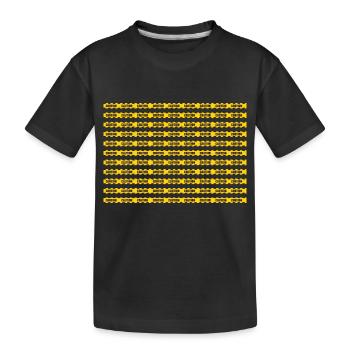 Drôle Tendance Noir Jaune Avertissement Ruban Avertissement - T-shirt bio Premium Enfant - noir - Devant