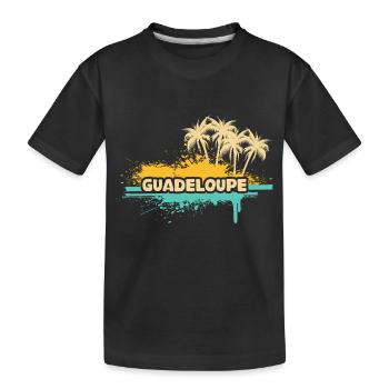 Guadeloupe - Kinder Premium Bio T-Shirt - Schwarz - Vorne