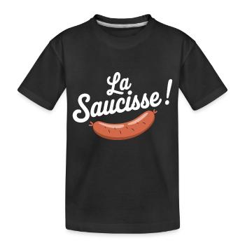 La saucisse ! - T-shirt bio Premium Enfant - noir - Devant