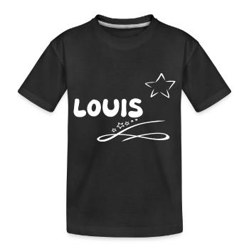 Geschenk Louis - Kinder Premium Bio T-Shirt - Schwarz - Vorne