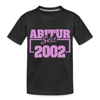 2002 - Kinder Premium Bio T-Shirt - Schwarz - Vorne