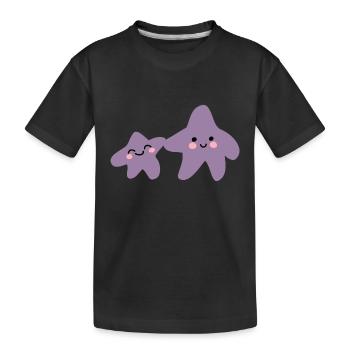 Étoile de la fratrie - T-shirt bio Premium Enfant - noir - Devant