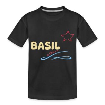 Gift Basil - Kids' Premium Organic T-Shirt - black - Front