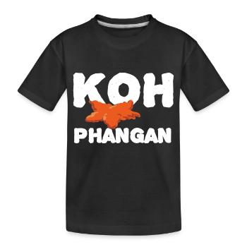 Koh Phangan Text - Kinder Premium Bio T-Shirt - Schwarz - Vorne