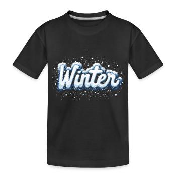 WINTER - Kinder Premium Bio T-Shirt - Schwarz - Vorne