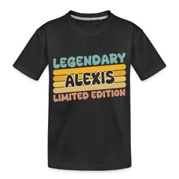Alexis comme nom - T-shirt bio Premium Enfant - noir - Devant
