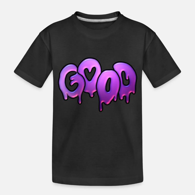 Böse gute Textkunst - Kinder Premium Bio T-Shirt - Schwarz
