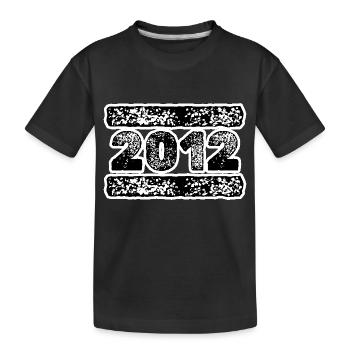 Year 2012 - Kids' Premium Organic T-Shirt - black - Front