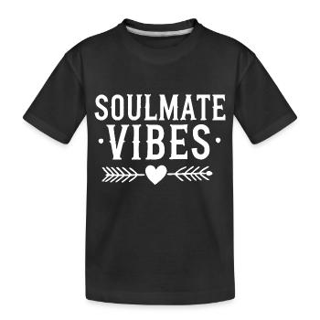 Vibrations de l’âme sœur - T-shirt bio Premium Enfant - noir - Devant