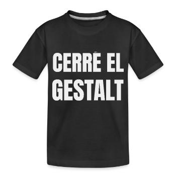 ICH SCHLOSS DIE GESTALT - Kinder Premium Bio T-Shirt - Schwarz - Vorne